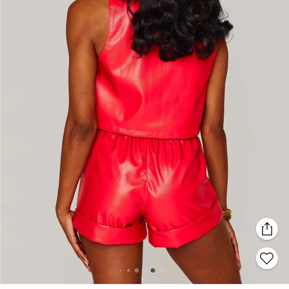 Red faux leather set buddy love - Picture 5 of 7